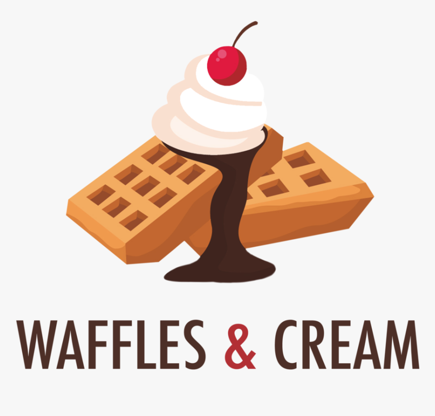 Waffles And Cream, Transparent Background - Ice Cream, HD Png Download, Free Download