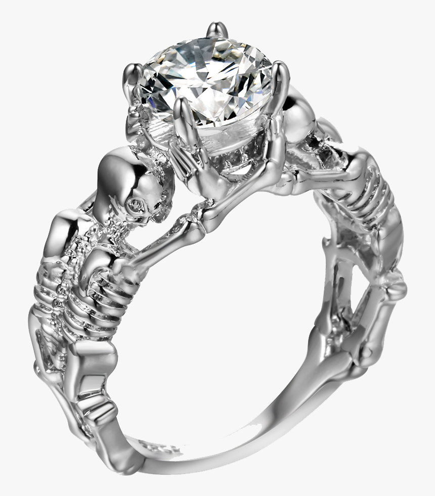 Rhinestone Ring Png Free Images - Skeleton Ring, Transparent Png, Free Download