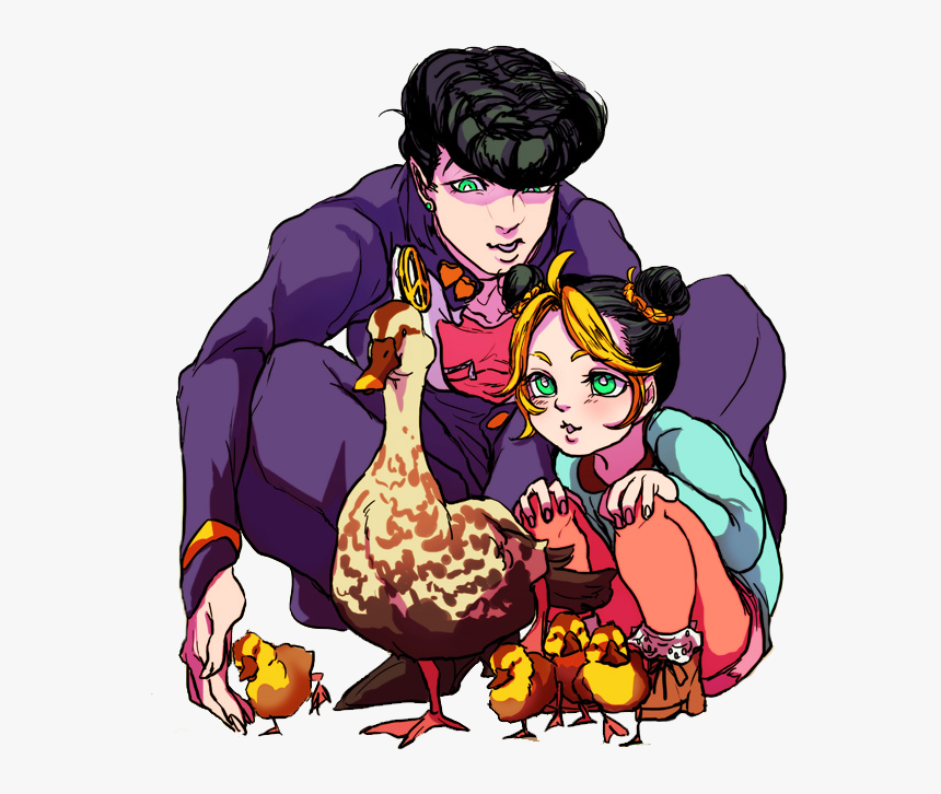 Heil The Ducks In All Of Their Glory Jojo"s Adventure, - Josuke The Cinnamon Roll, HD Png Download, Free Download