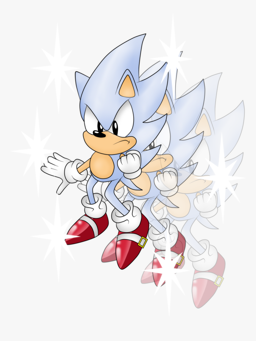 Classic Hyper Sonic - Cartoon, HD Png Download, Free Download