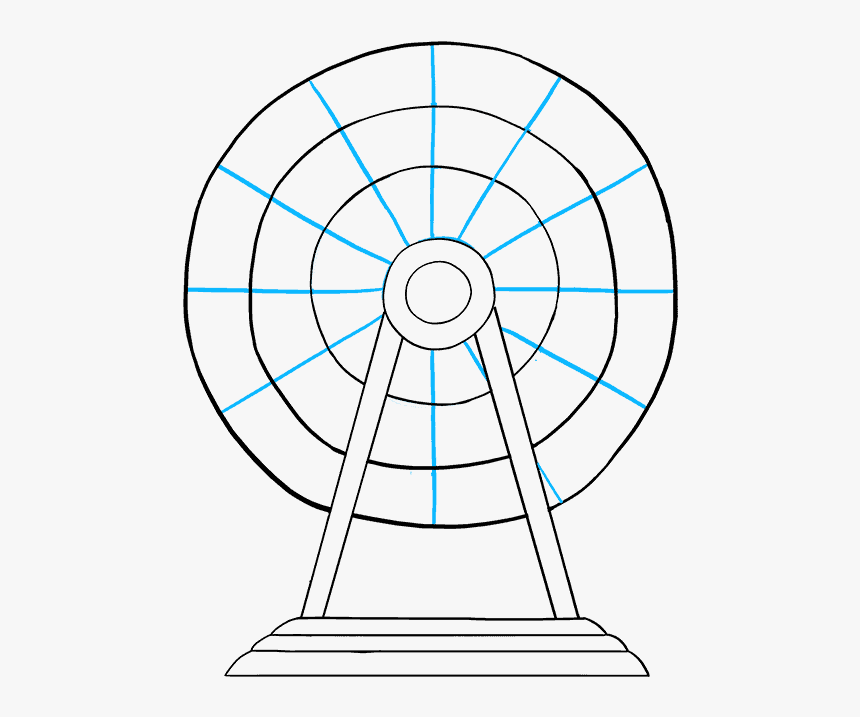 How To Draw Ferris Wheel - Circle, HD Png Download, Free Download