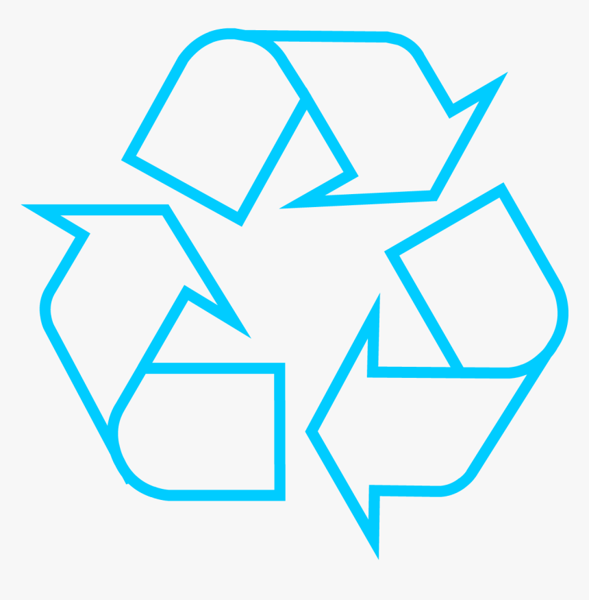 Recycling Symbol Icon Outline Light Blue - Recycling Chasing Arrows Symbol, HD Png Download, Free Download
