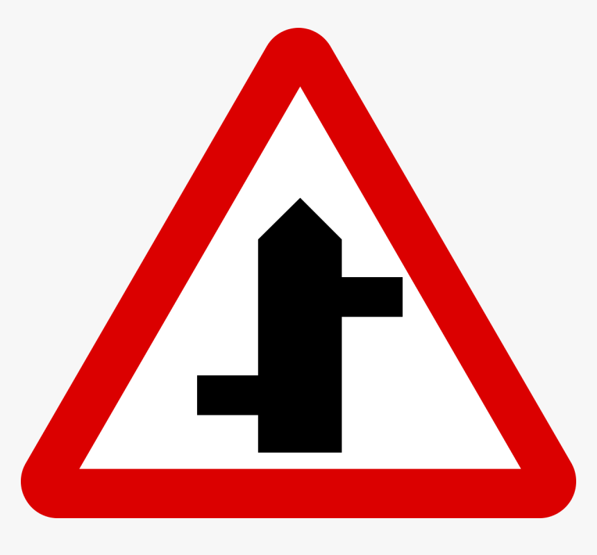 Staggered Junction Road Sign, HD Png Download, Free Download