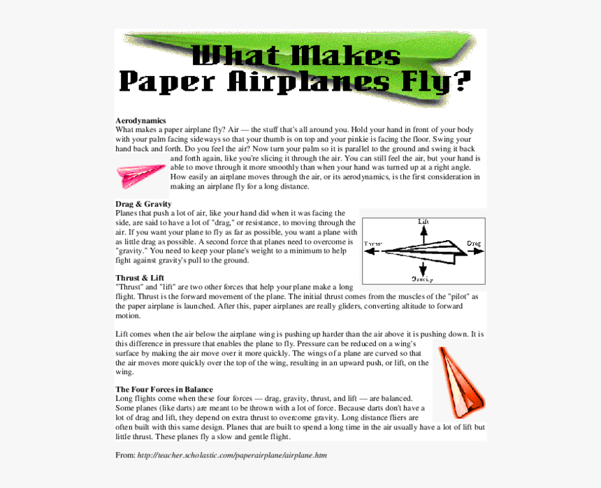 Makes Paper Airplanes Fly, HD Png Download, Free Download