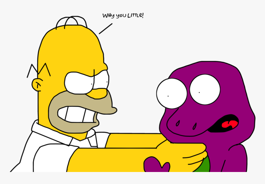 Homer Simpson Barney The Dinosaur, HD Png Download, Free Download