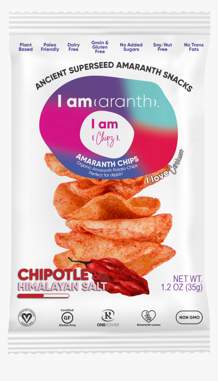 Chipotle & Himalayan Salt Organic Amaranth Potato Chips - Am Aranth, HD Png Download, Free Download