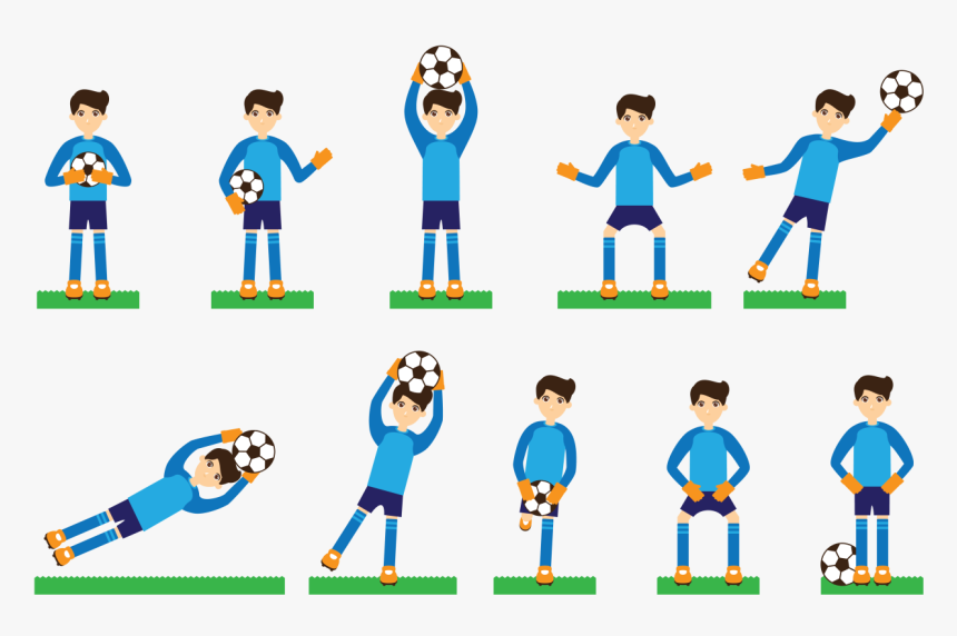 Goal Keeper Action Vector Illustration - 守門員 插圖, HD Png Download, Free Download