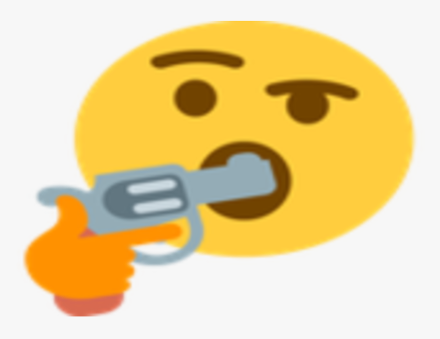 Transparent Thonk Png - Thinking With Gun Emoji, Png Download - kindpng