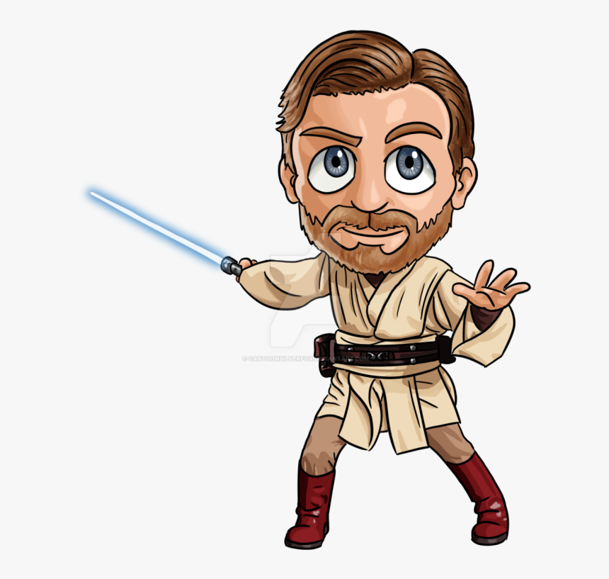 Pin Obi Wan Kenobi Clipart - Star Wars Obi Wan Cartoon, HD Png Download ...