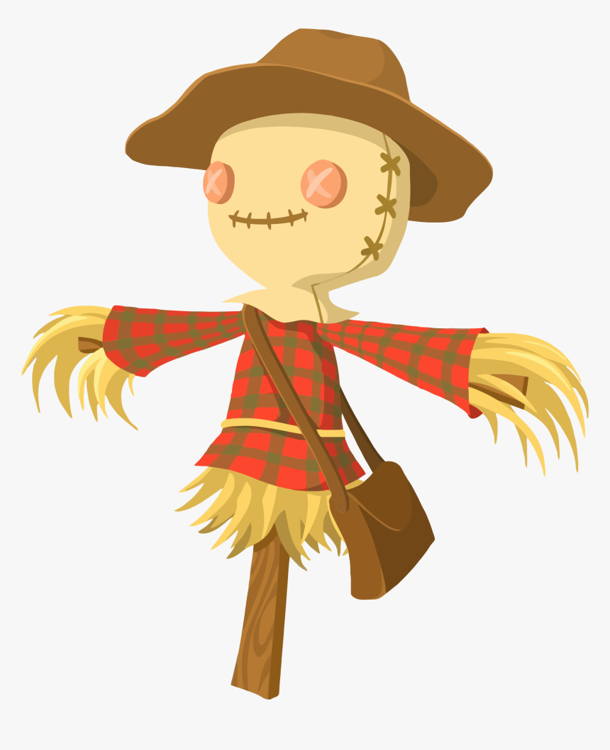 Cartoon Scarecrow Clip Arts - Scarecrow Clipart, HD Png Download - kindpng