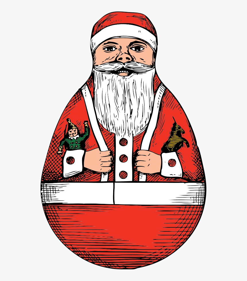 Free Vector Rolly Polly Santa Clip Art - Clip Art, HD Png Download, Free Download