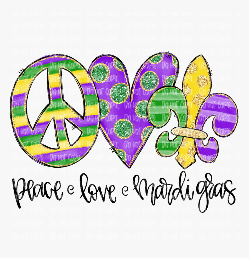 Peace Love Mardi Gras, HD Png Download, Free Download