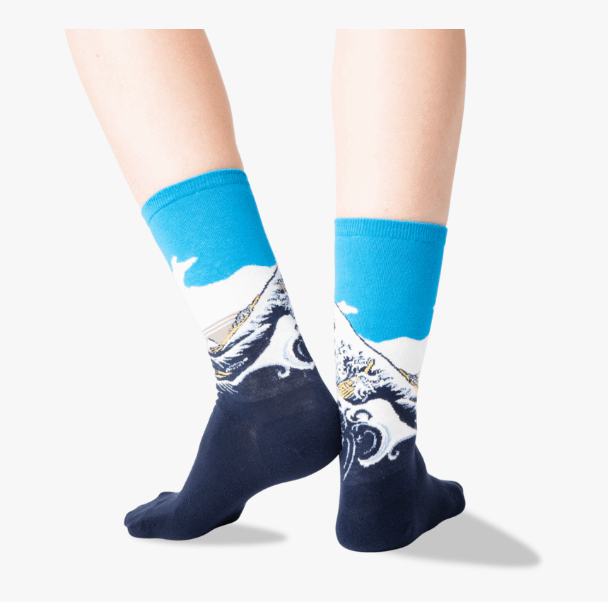 Women"s Hokusai"s Great Wave Socks In Marine Front"
 - Ankle, HD Png Download, Free Download