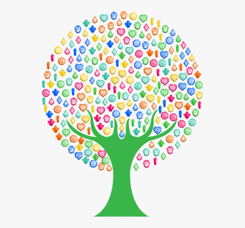 Colorful Tree Clipart Png, Transparent Png, Free Download