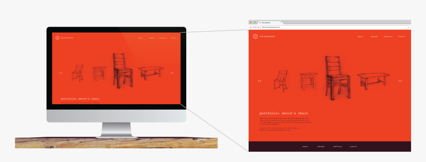Website Mockup For My Senior Bfa Capstone Exhibition - Furniture, HD Png Download, Free Download