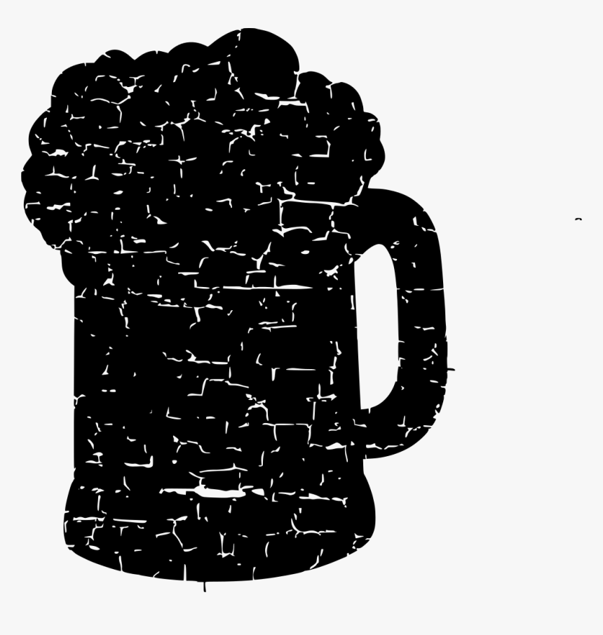 Beer Mug Distressed Silhouette, HD Png Download, Free Download