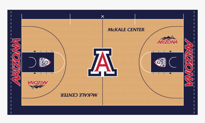 Arizonawildcats - Arizona Basketball Court Design, HD Png Download, Free Download