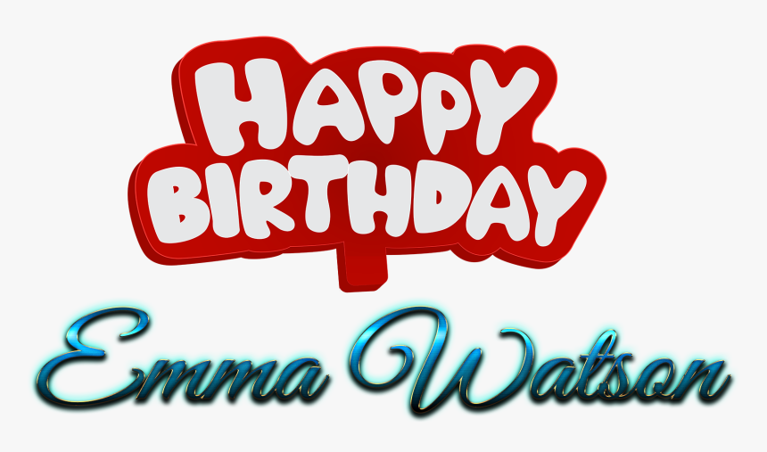 Emma Watson Happy Birthday Name Logo - Calligraphy, HD Png Download, Free Download