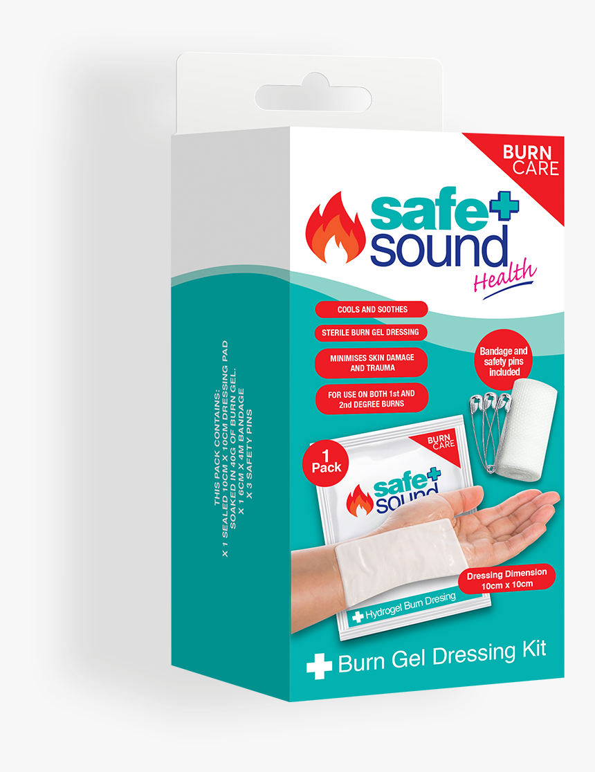 Safe And Sound Health Burn Gel Dressing Kit - Safe Sound Health Thermometer, HD Png Download, Free Download