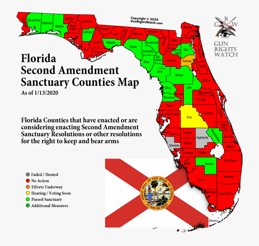 2nd Amendment Sanctuary Counties Florida, HD Png Download, Free Download
