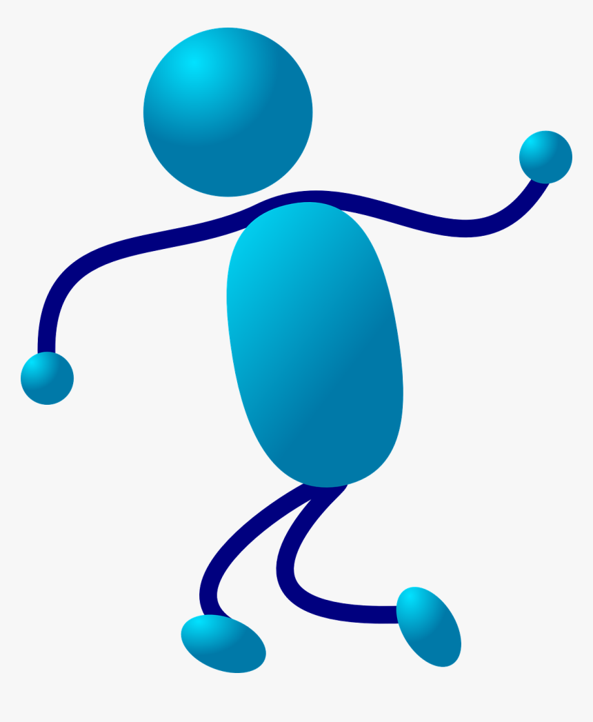 Blue Stick Figure Png, Transparent Png, Free Download