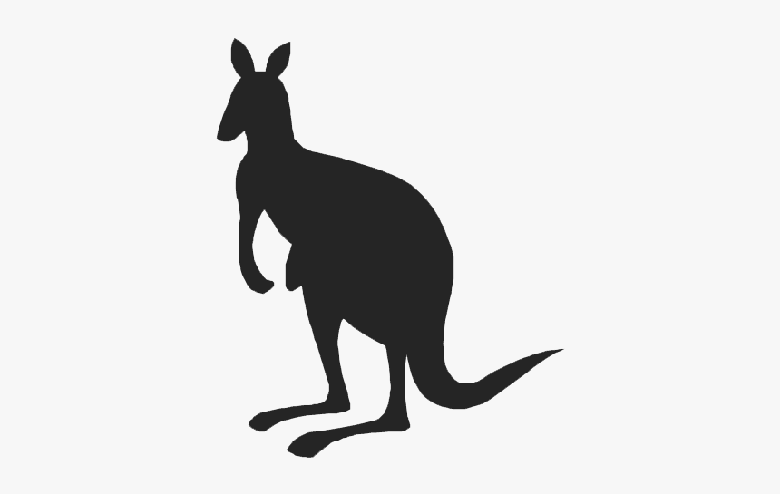 Kangaroo Silhouette Free Png Image - Kangaroo Drawing With Transparent Background, Png Download, Free Download