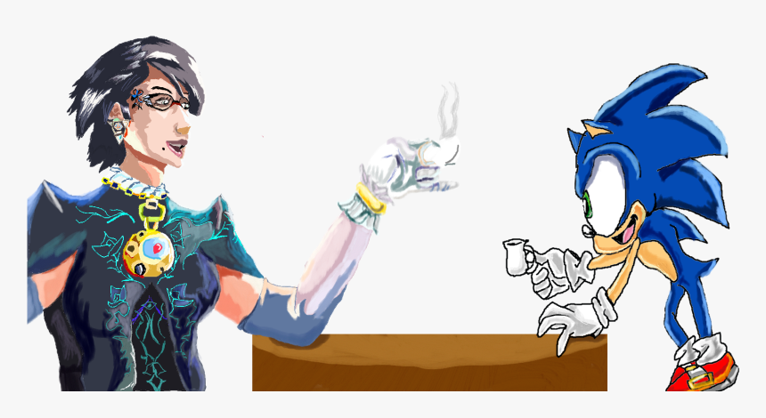 Bayonetta Drawing Miiverse - Espresso With Bayonetta, HD Png Download, Free Download