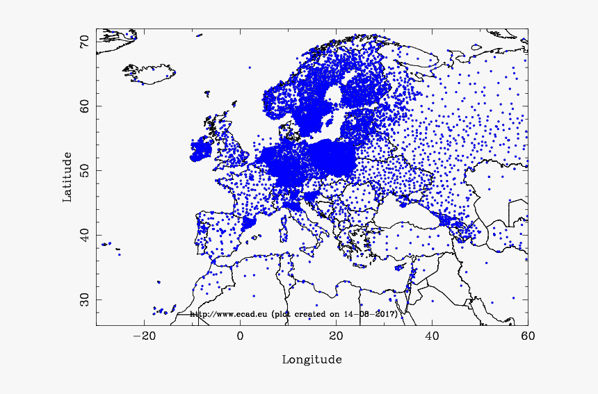 Ecad Stations Data Set - Large Dataset Climate Change, HD Png Download, Free Download