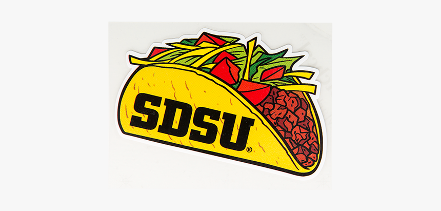 Sdsu Taco Decal - Tacos De Guisado Animado, HD Png Download, Free Download