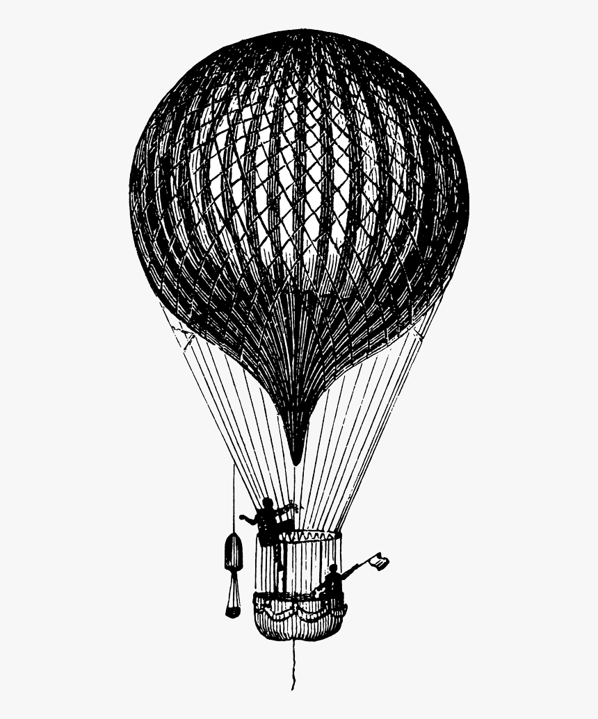 Hot Air Balloon 19th Century , Png Download - Victorian Hot Air Balloon ...