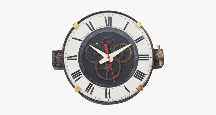 Chicago Factory Wall Clock Front Web 600x - Clock, HD Png Download, Free Download