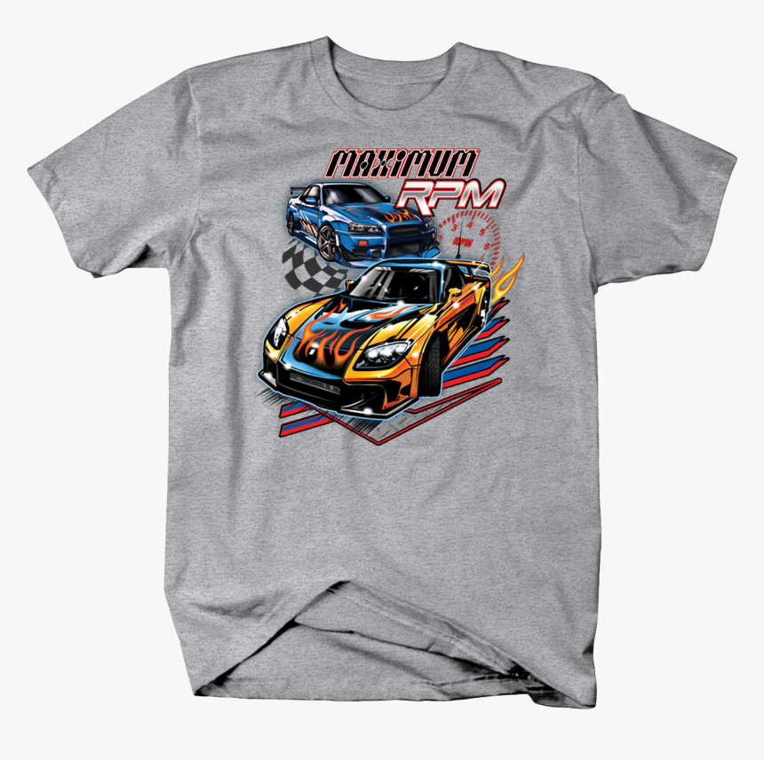 Maximum Rpm Flaming Race Cars Shirt Ford Dodge Chevy - T-shirt, HD Png ...