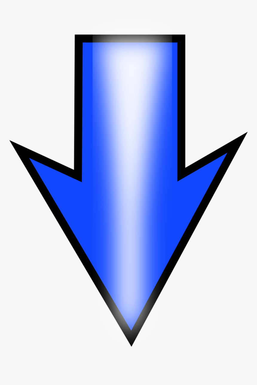 Clipart Blue Down Arrow, HD Png Download, Free Download