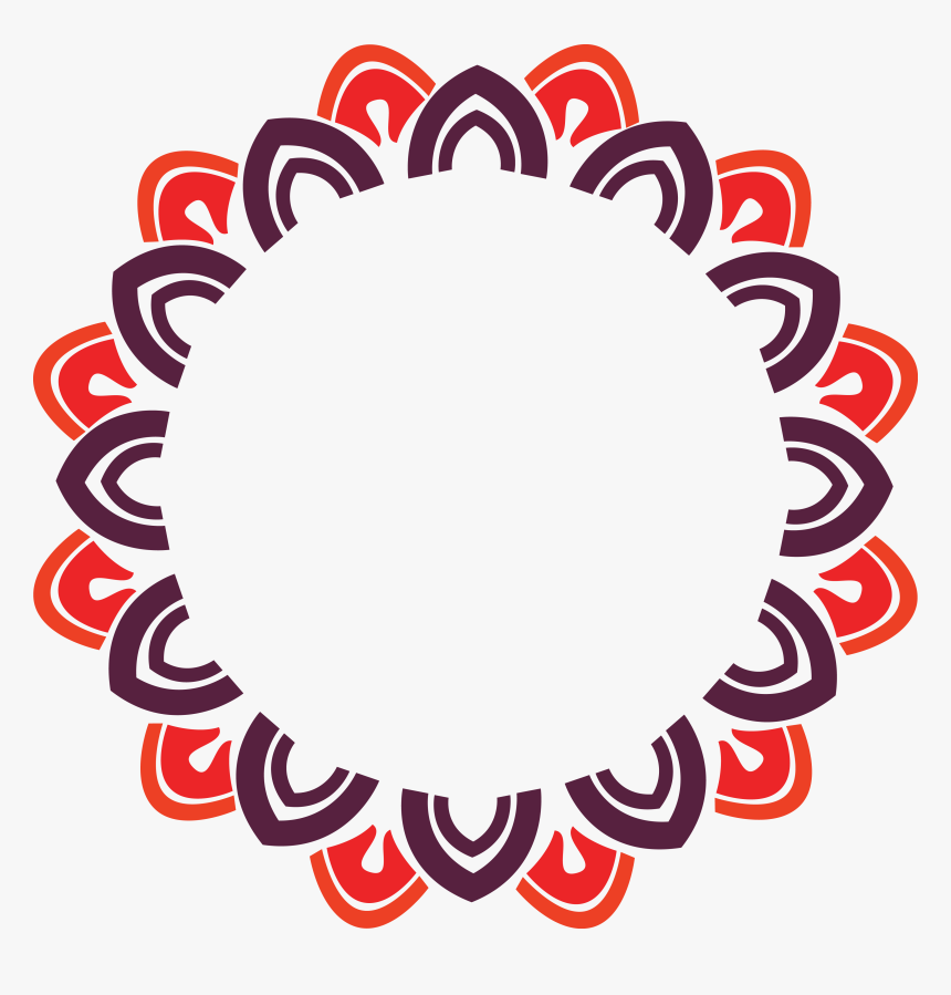 Circle Rangoli Design Png, Transparent Png, Free Download