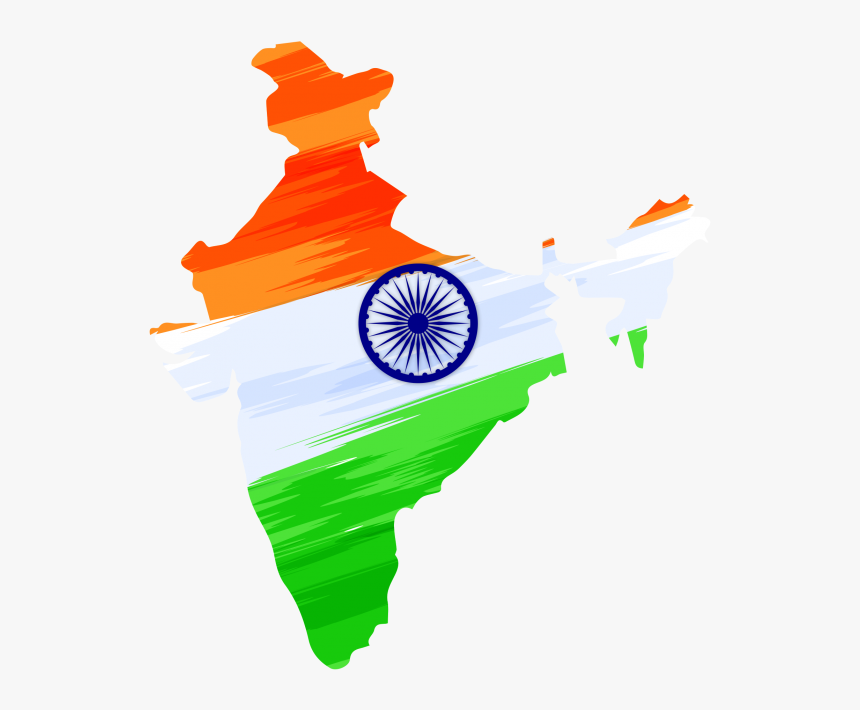 Indian Independence Day Design With Map Transparent - Independence Day 2019 India, HD Png Download, Free Download