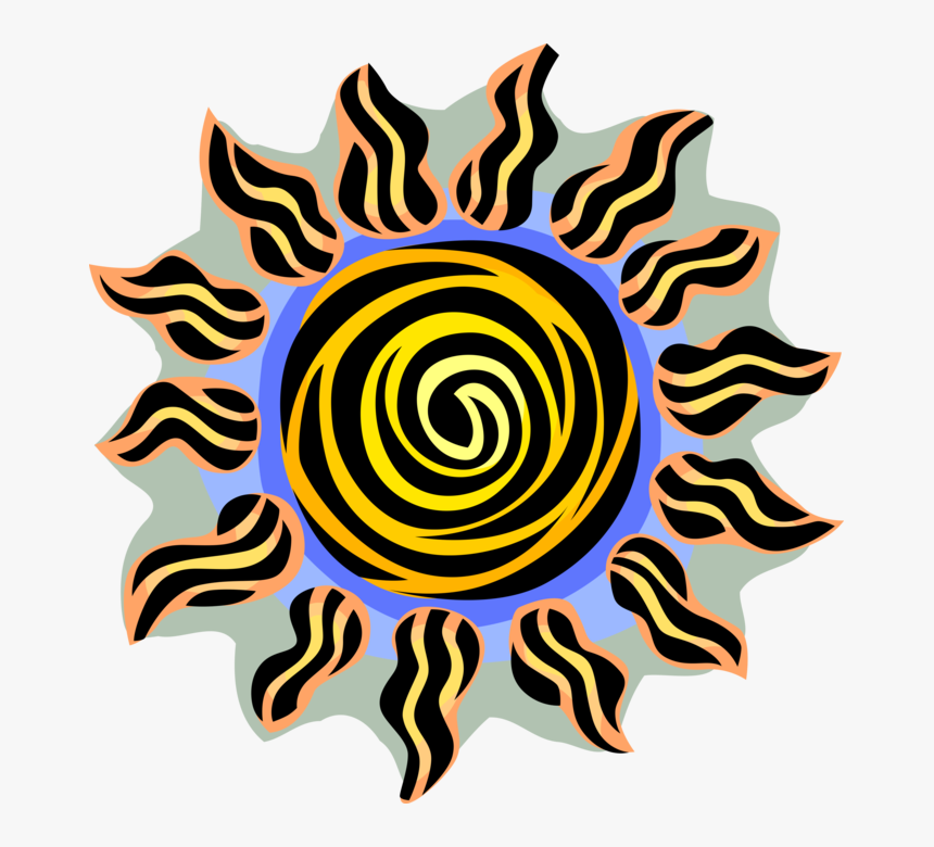 Scorching Heat From Sun Rays Image Illustration - Circle, HD Png Download, Free Download