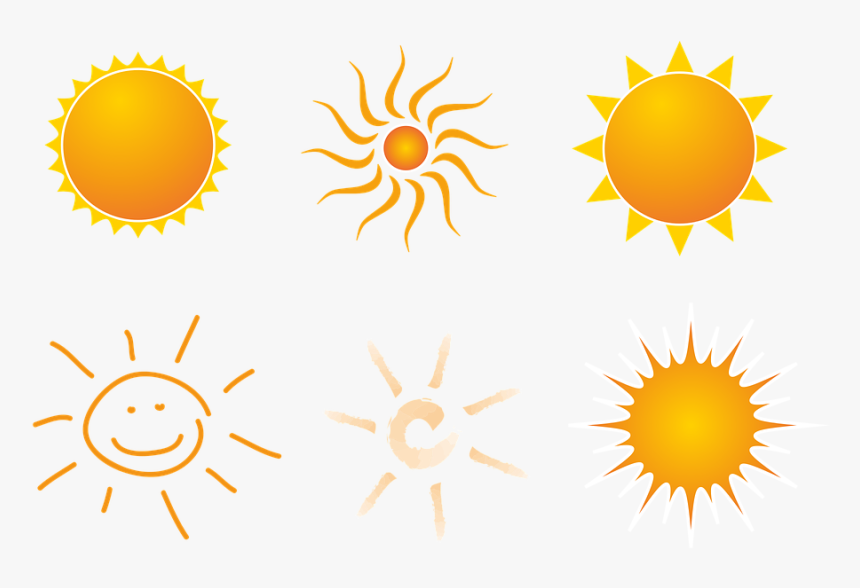 Transparent Sunset Clip Art - Sun With 12 Rays, HD Png Download, Free Download