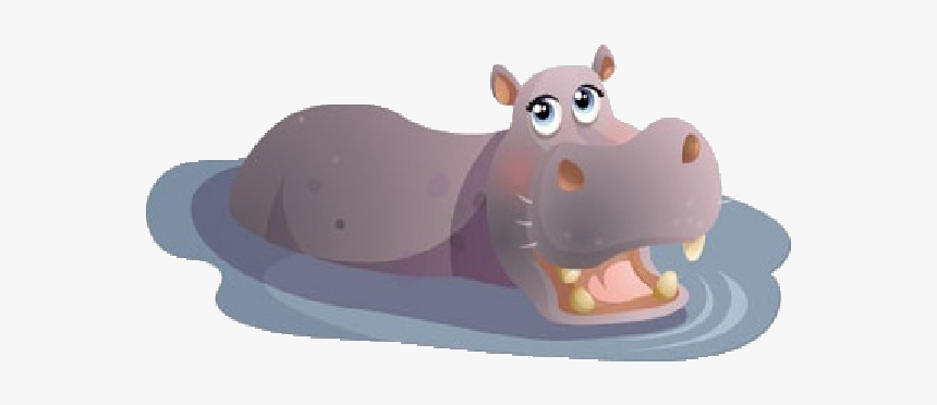 Funny Hippo Clipart Kid - Transparent Background Hippo Clipart, HD Png Download, Free Download