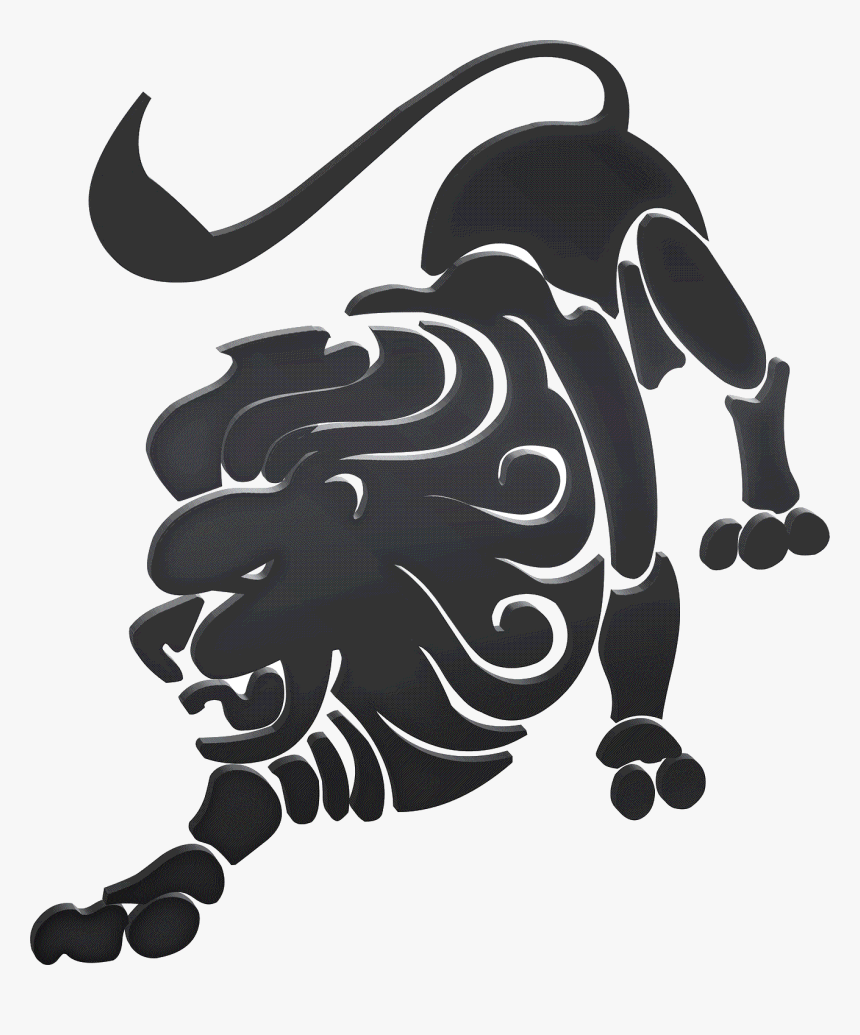 Leo Zodiac Png - Leo Horoscope Black And White, Transparent Png - kindpng