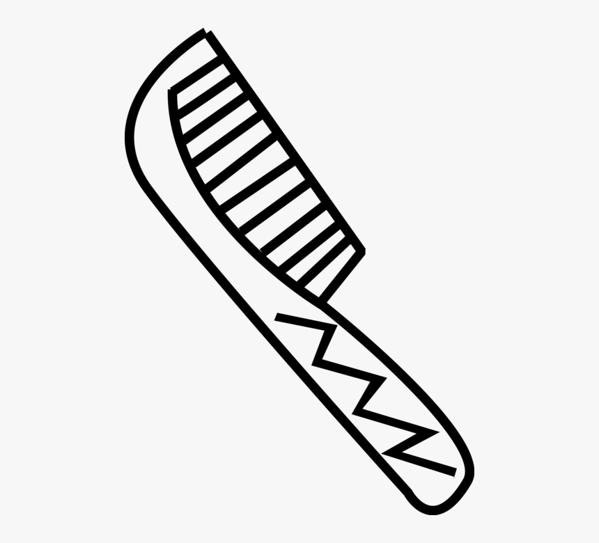 Vector Illustration Of Personal Grooming Comb For Styling - Clock, HD Png Download, Free Download