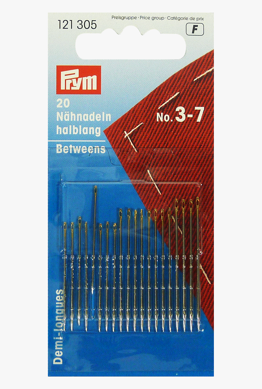 Hand Sewing Needles Betweens, With Gold Eye - Prym, HD Png Download, Free Download