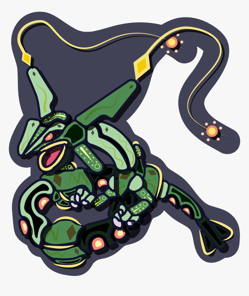 Rayquaza-sticker - Illustration, HD Png Download, Free Download