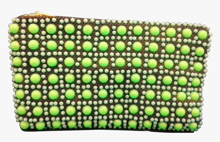 Green Blue Plastic Beaded Coin Small Clutch Purse Hong, - Royal Icing, HD Png Download, Free Download