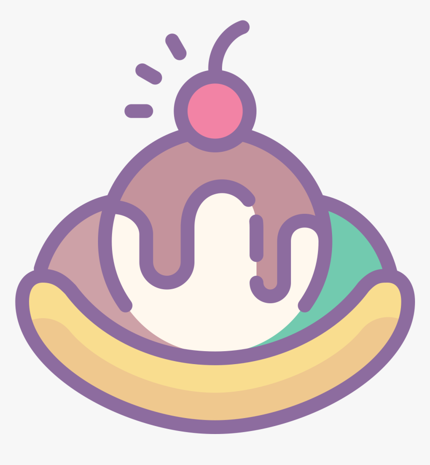 Banana Split Icon, HD Png Download, Free Download