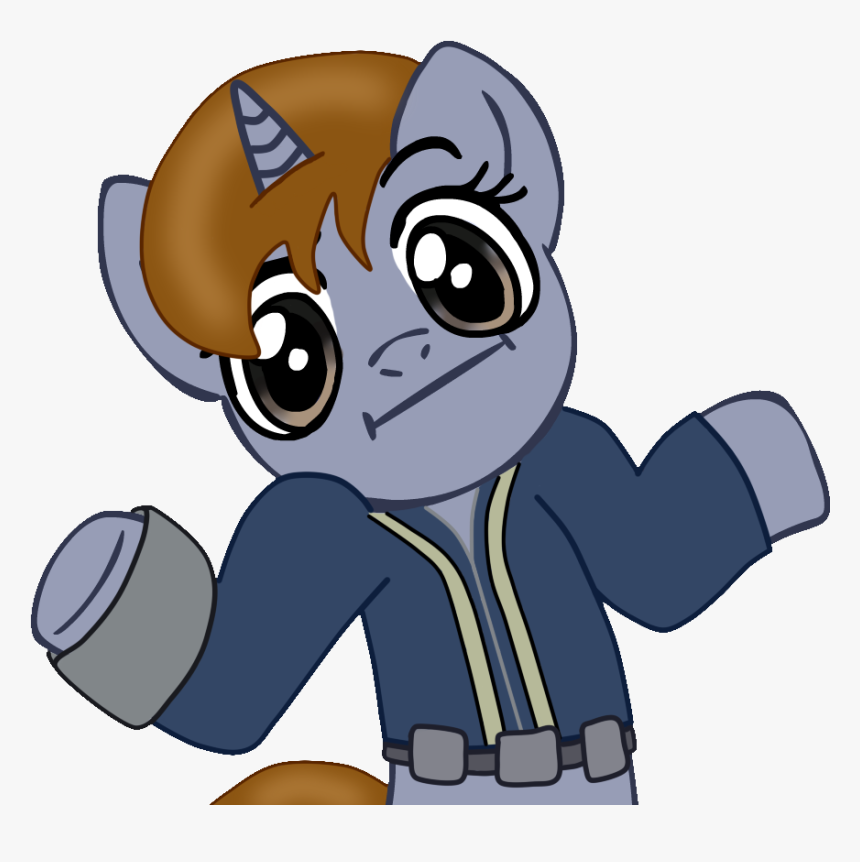 Fe Littlepip Shrug ) - Fallout Equestria Project Horizons - Pinkie Pie Shrug Png, Transparent Png, Free Download