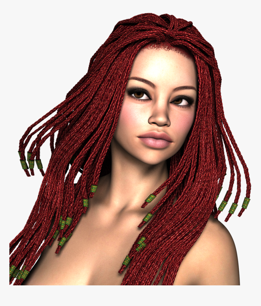 3d Girl Dreadlocks, HD Png Download, Free Download