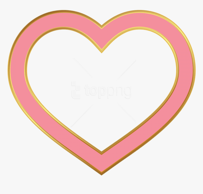 Free Png Heart Border Pink Png Images Transparent - Heart With Border, Png Download, Free Download