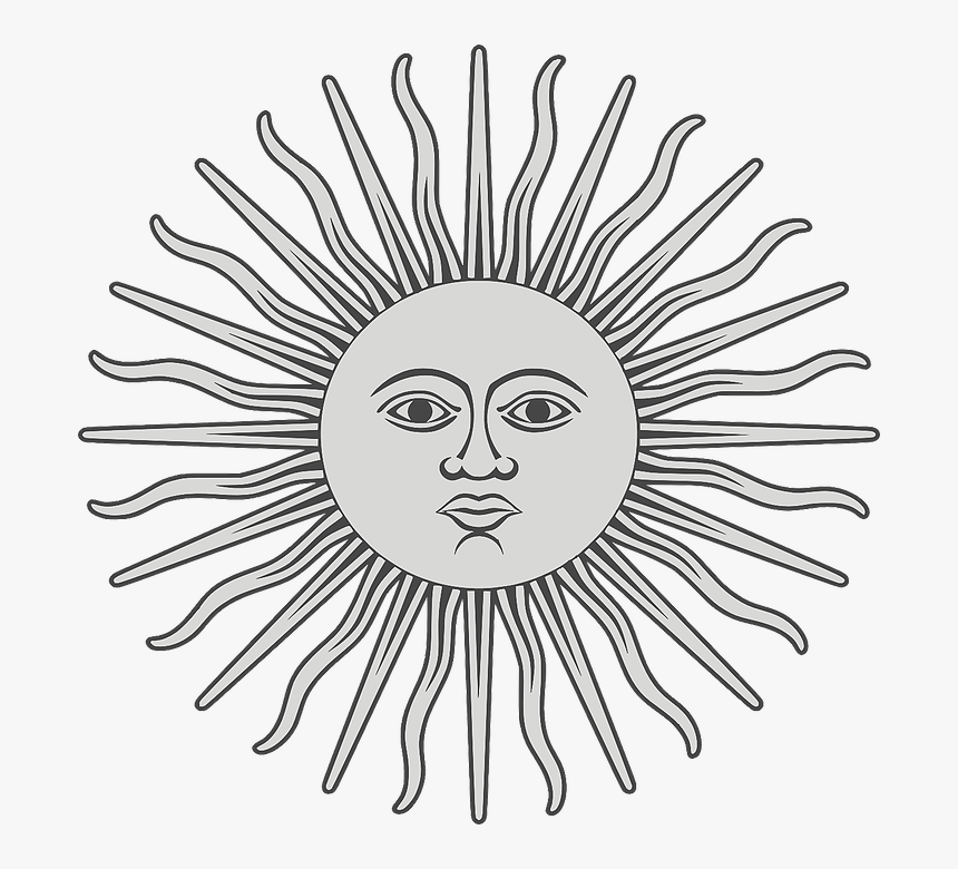 Discover Your Cosmology According To Ancient Wisdom - Sun Argentina Flag Drawing, HD Png Download, Free Download