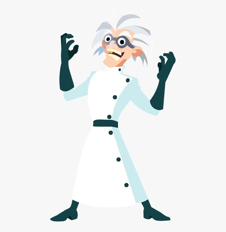 Evil Scientist Clipart - Illustration, HD Png Download - kindpng