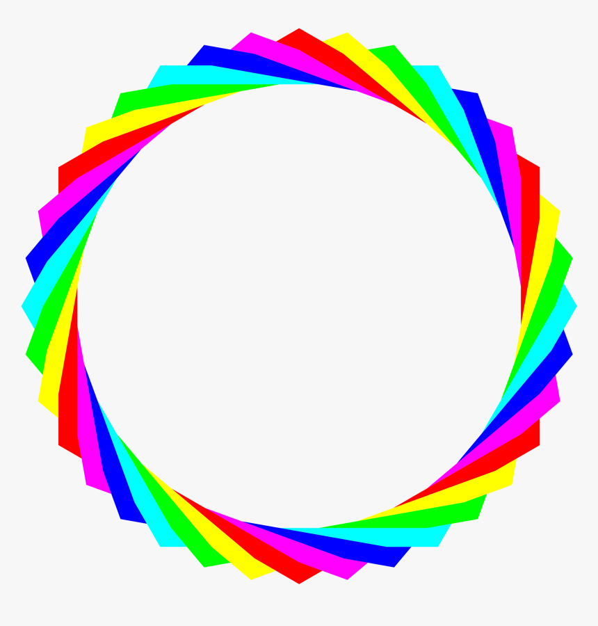 January 13 2012 6 Hexagons Clip Arts - Rainbow Circle Png, Transparent Png, Free Download